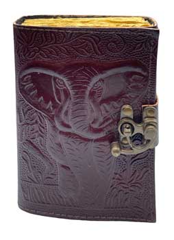 Elephant Aged Looking Paper leather w/ latch