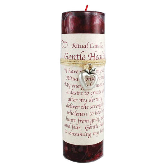 Gentle Healing pillar candle with Ritual Necklace