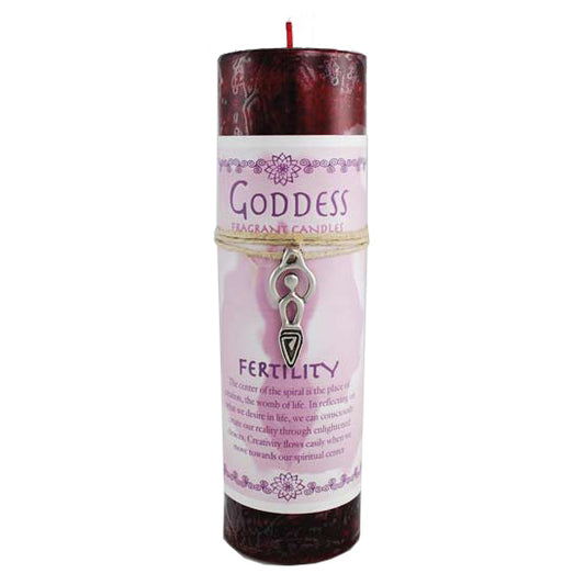 Fertility Pillar Candle with Goddess Necklace