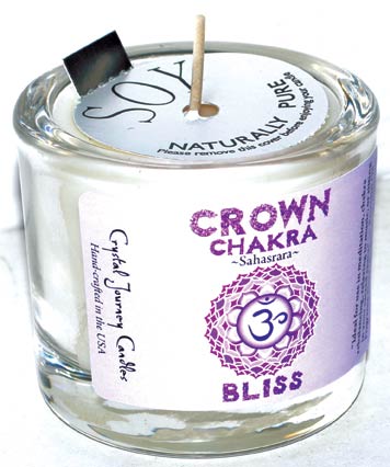 Crown chakra soy votive candle