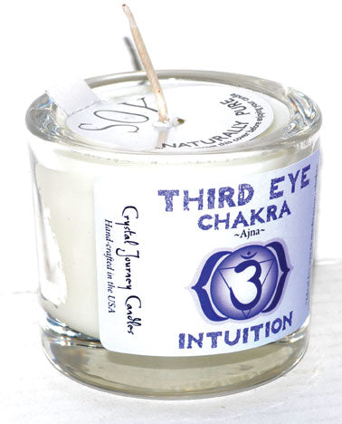 Third Eye chakra soy votive candle