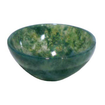 2" Green Moss Agate Devotional Bowl
